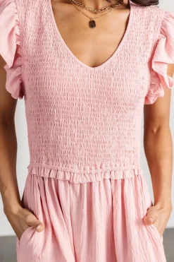 Clearance Baltic Born Afton Smocked Tiered Dress | Vintage Blush VintageBlush