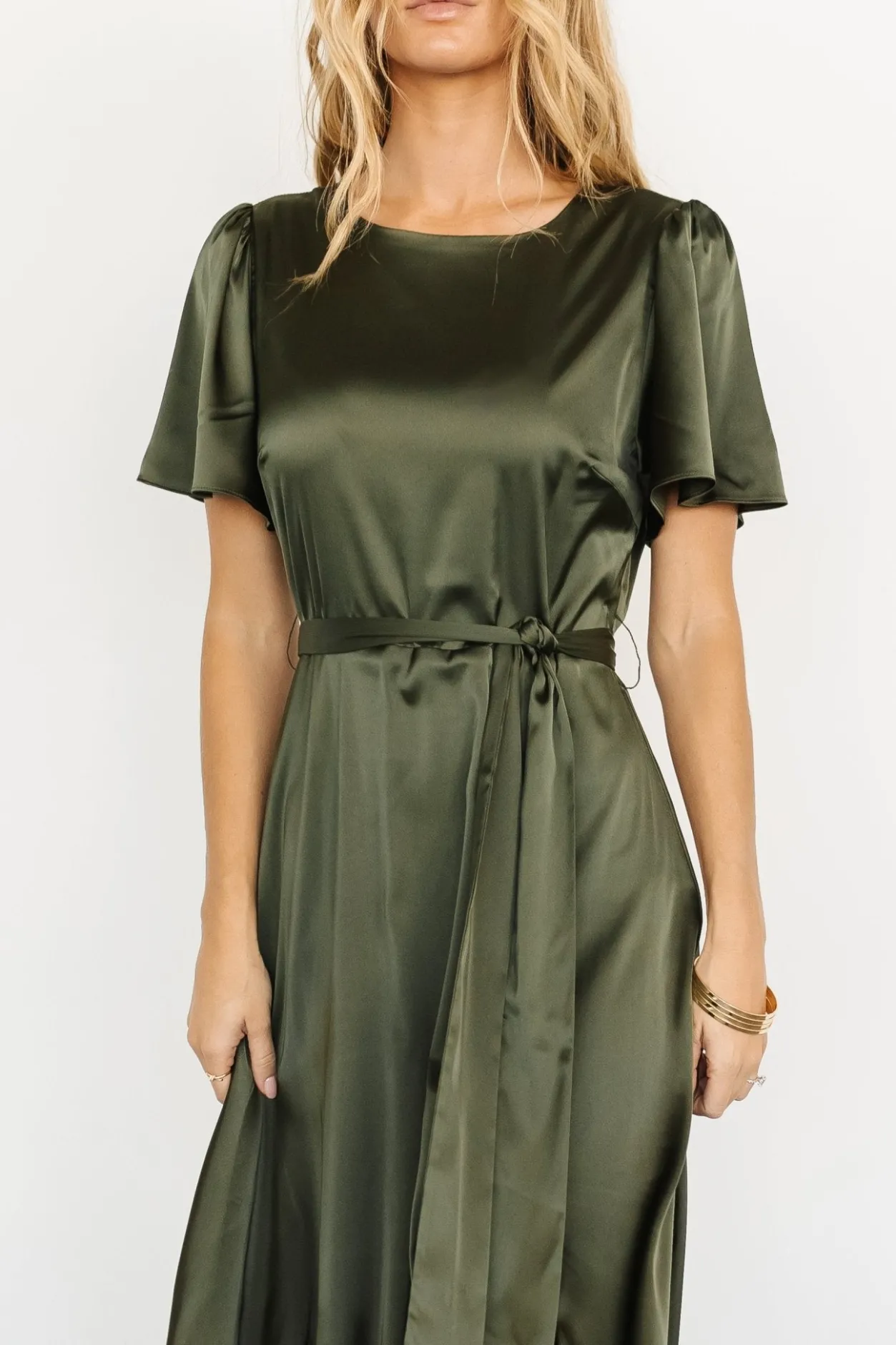 Online Baltic Born Agnes Satin Maxi Dress | Juniper Green JuniperGreen
