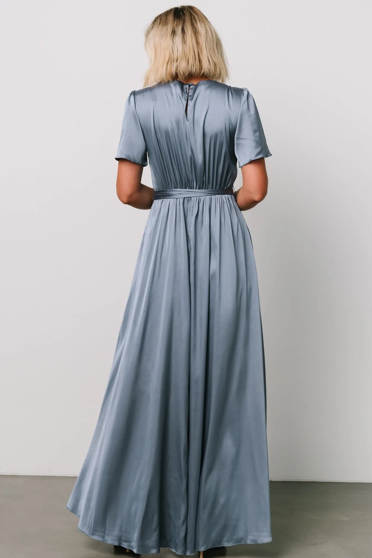Best Baltic Born Agnes Satin Maxi Dress | Whisper Blue WhisperBlue