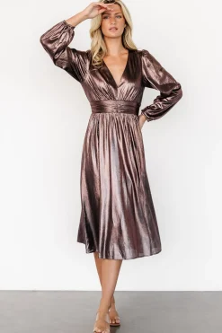 Hot Baltic Born Aisha Shimmer Dress | Bronze