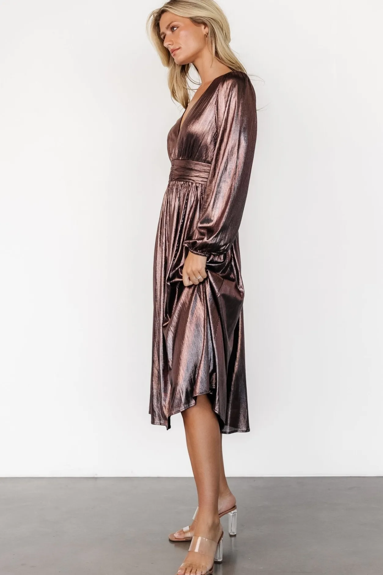Hot Baltic Born Aisha Shimmer Dress | Bronze
