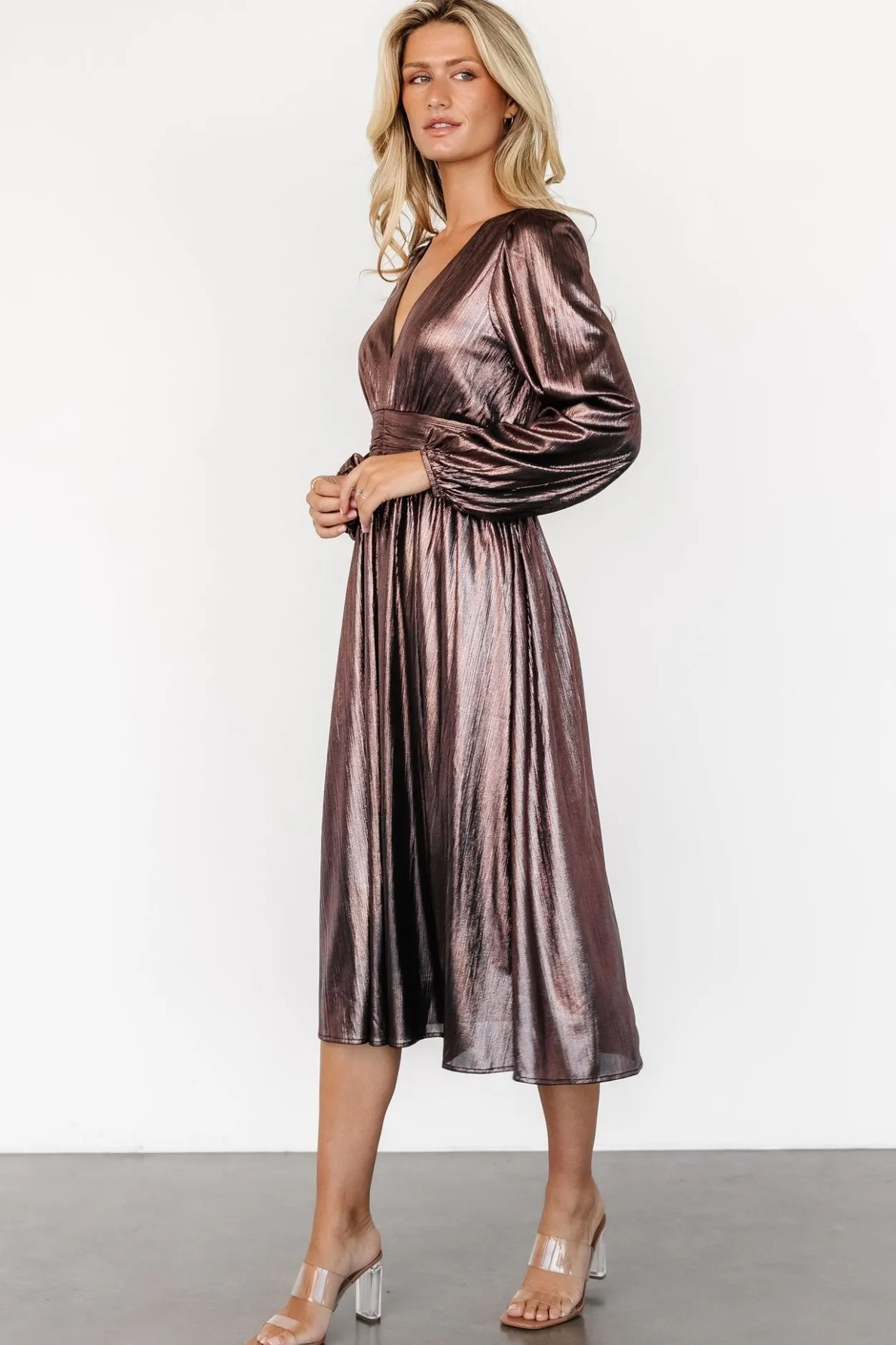 Hot Baltic Born Aisha Shimmer Dress | Bronze