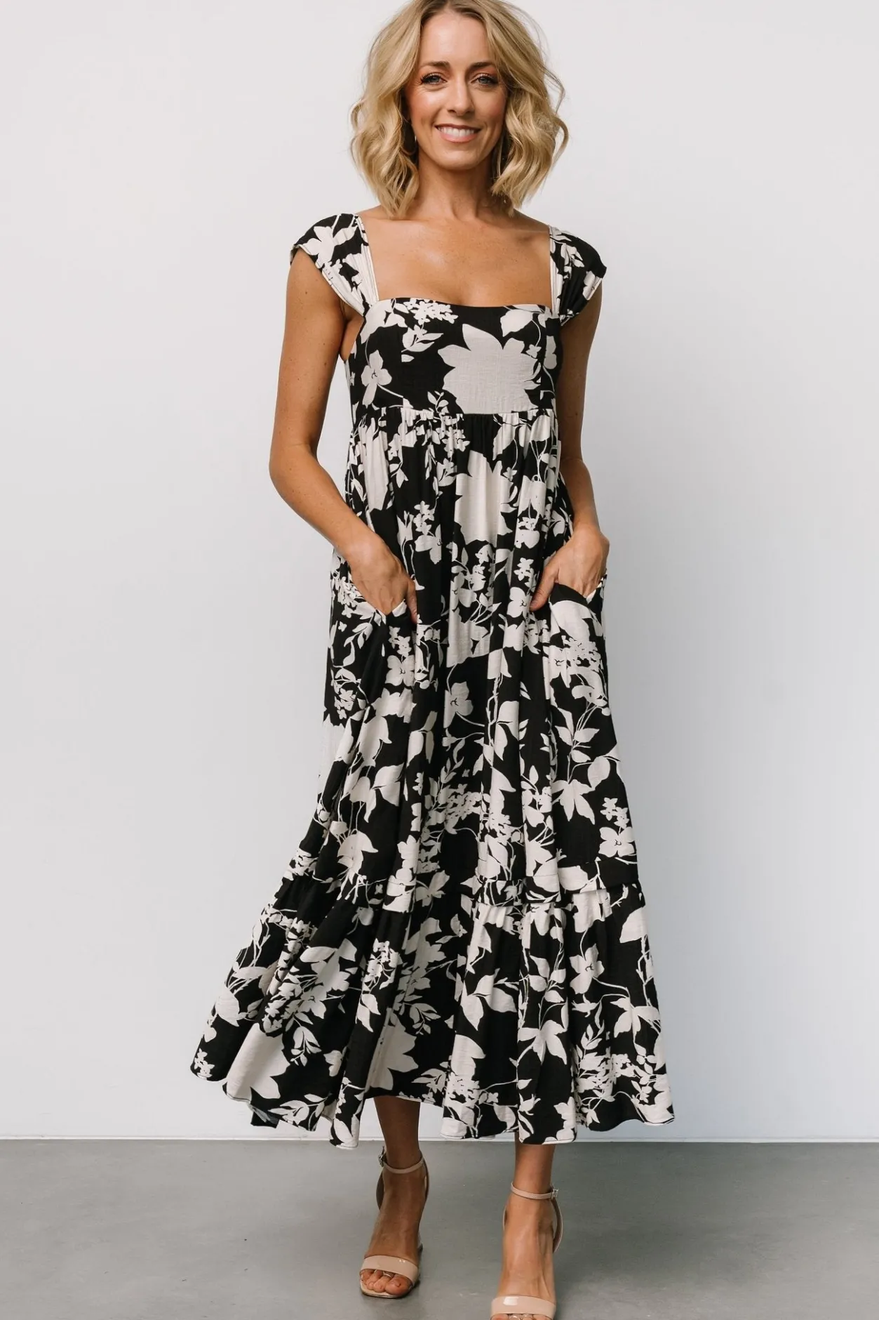 Clearance Baltic Born Aita Maxi Dress | Black + Ivory Floral Black+IvoryFloral