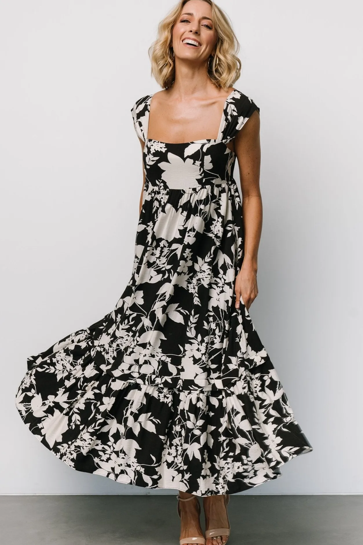 Clearance Baltic Born Aita Maxi Dress | Black + Ivory Floral Black+IvoryFloral