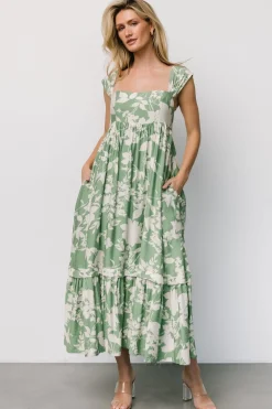 Discount Baltic Born Aita Maxi Dress | Green + Ivory Floral Green+IvoryFloral