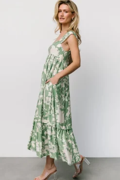 Discount Baltic Born Aita Maxi Dress | Green + Ivory Floral Green+IvoryFloral