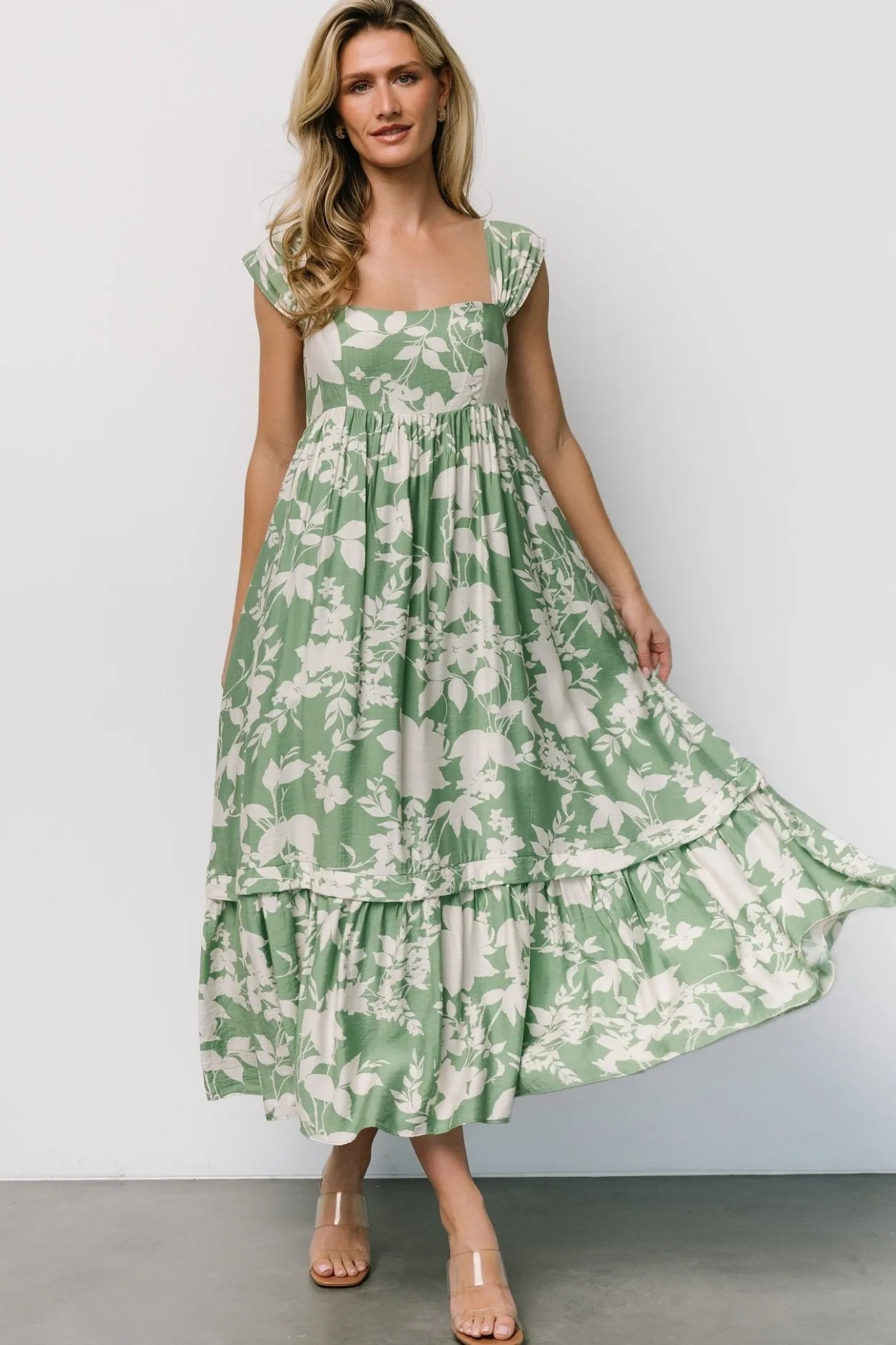 Discount Baltic Born Aita Maxi Dress | Green + Ivory Floral Green+IvoryFloral