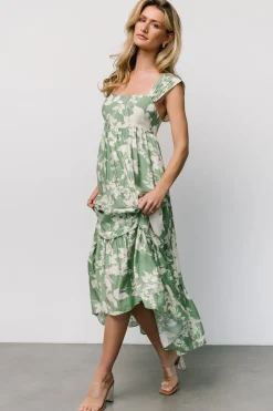 Discount Baltic Born Aita Maxi Dress | Green + Ivory Floral Green+IvoryFloral