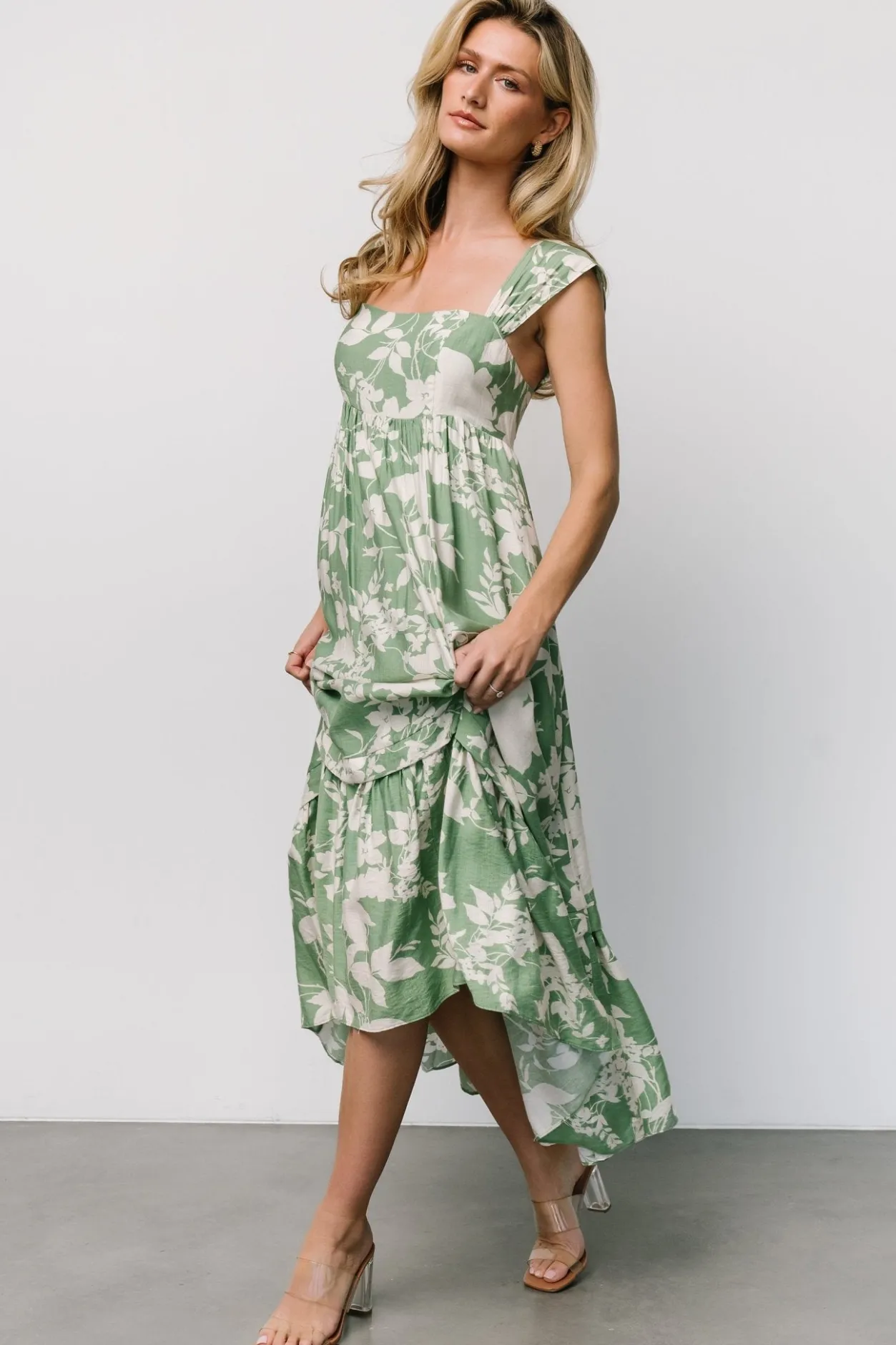 Discount Baltic Born Aita Maxi Dress | Green + Ivory Floral Green+IvoryFloral