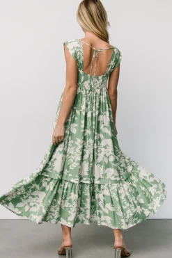 Discount Baltic Born Aita Maxi Dress | Green + Ivory Floral Green+IvoryFloral