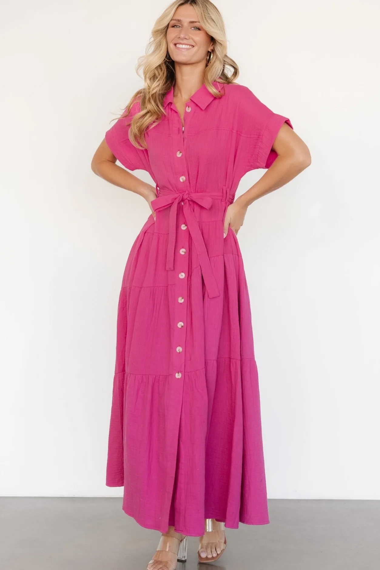 Best Baltic Born Aizey Button Up Maxi Dress | Pink