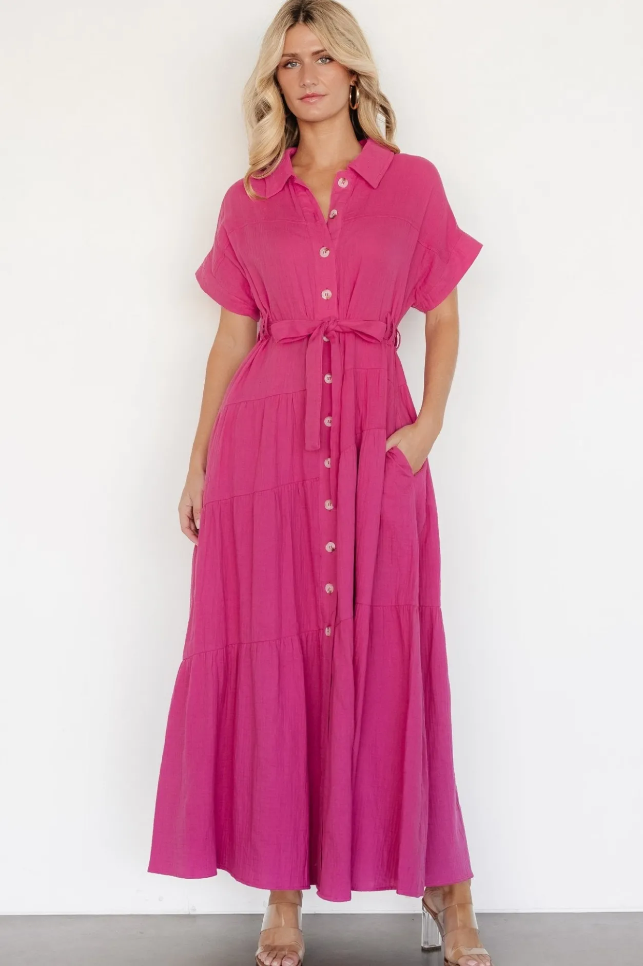 Best Baltic Born Aizey Button Up Maxi Dress | Pink