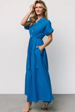 Hot Baltic Born Aizey Button Up Maxi Dress | Blue