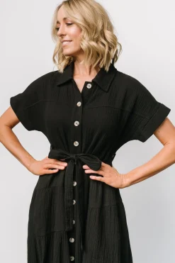Discount Baltic Born Aizey Button Up Maxi Dress | Black