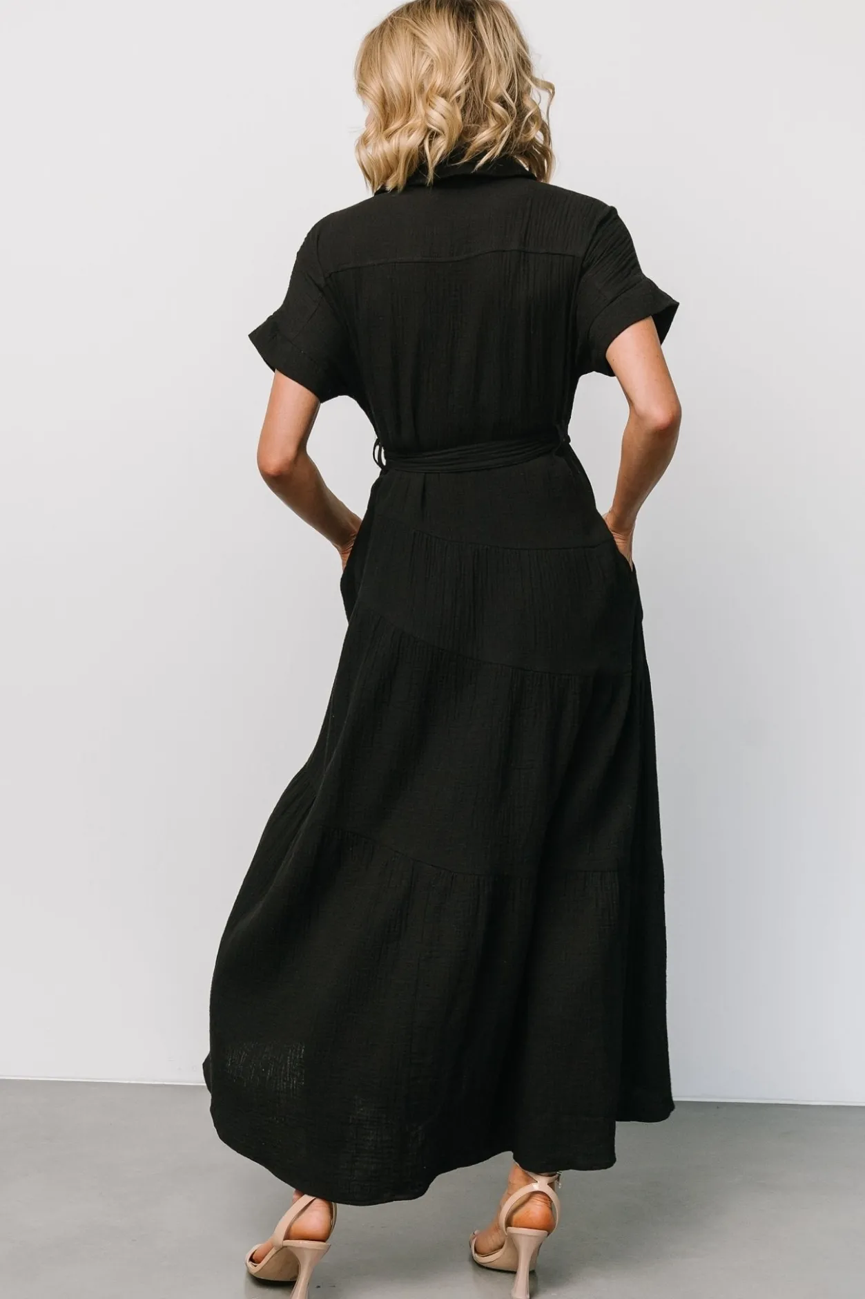 Discount Baltic Born Aizey Button Up Maxi Dress | Black