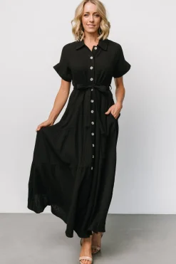 Discount Baltic Born Aizey Button Up Maxi Dress | Black
