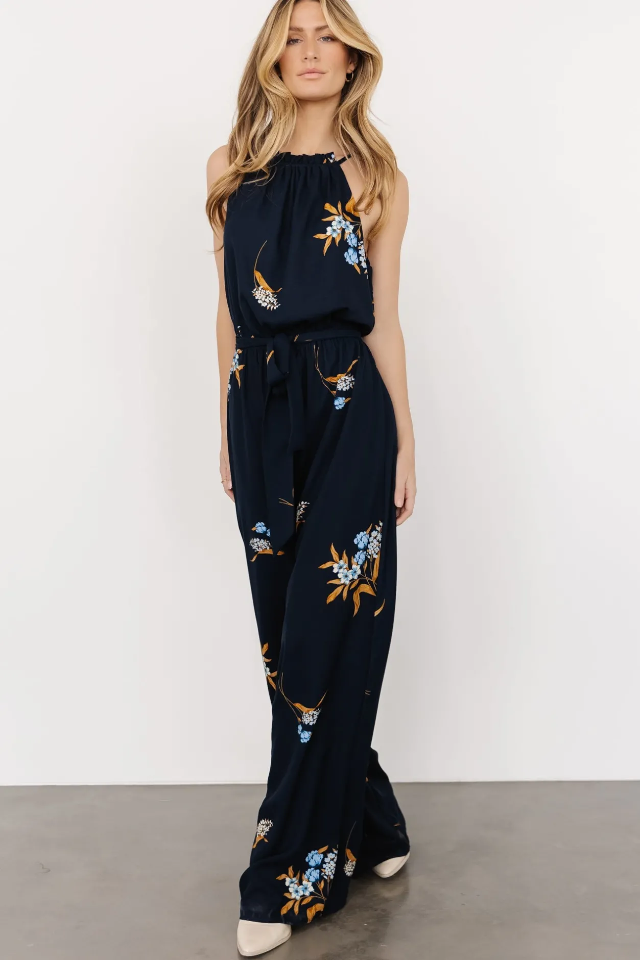 Best Baltic Born Alameda Halter Jumpsuit | Navy Blue Floral NavyBlueFloral