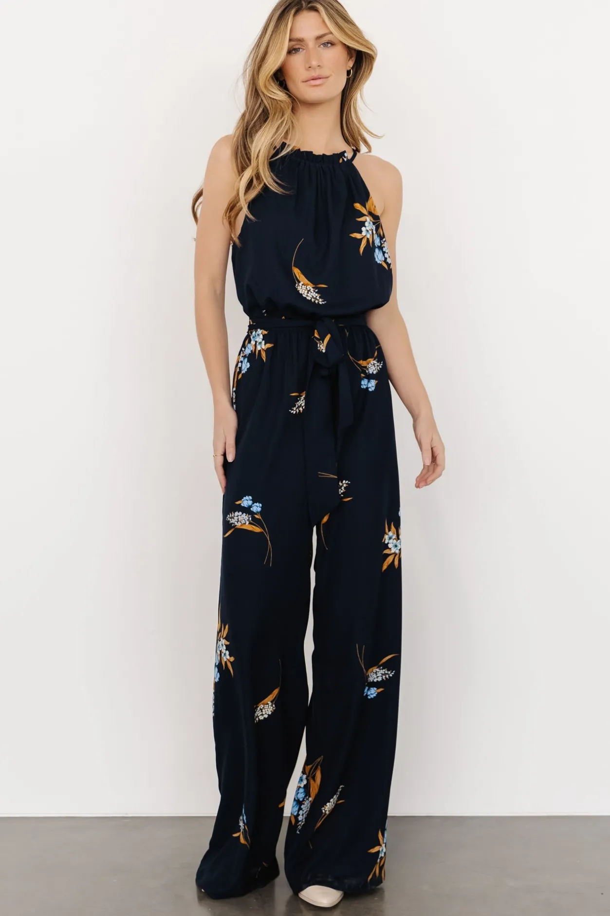 Best Baltic Born Alameda Halter Jumpsuit | Navy Blue Floral NavyBlueFloral