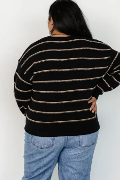 Best Baltic Born Alanis Stripe Sweater | Black + Camel Black+Camel