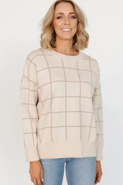 Outlet Baltic Born Alden Knit Sweater | Oatmeal + Taupe Oatmeal+Taupe
