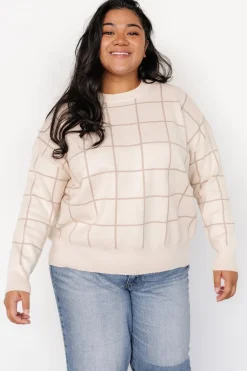 Outlet Baltic Born Alden Knit Sweater | Oatmeal + Taupe Oatmeal+Taupe