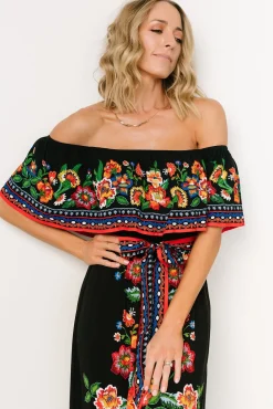 Discount Baltic Born Alejandra Maxi Dress | Black Multi Floral BlackMultiFloral