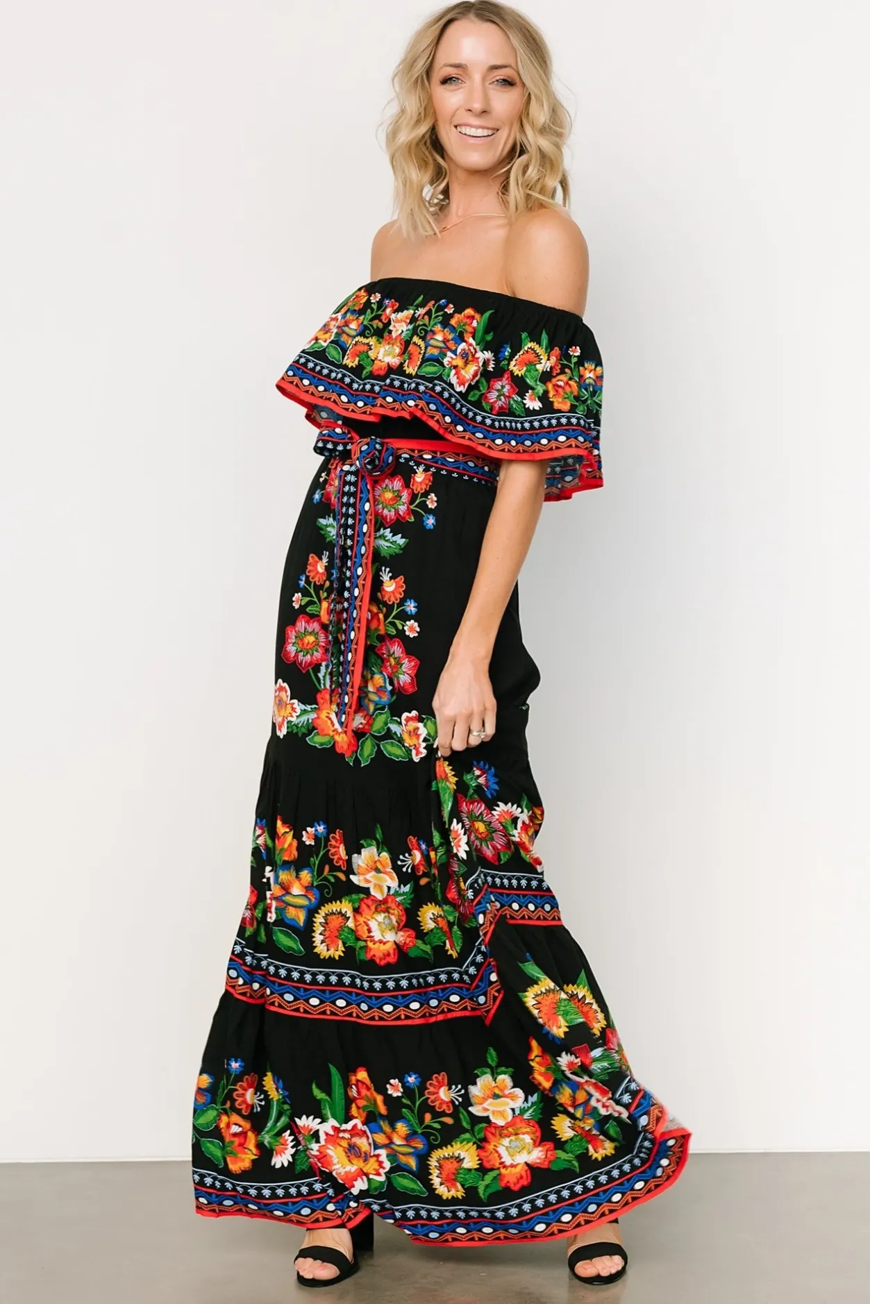 Discount Baltic Born Alejandra Maxi Dress | Black Multi Floral BlackMultiFloral