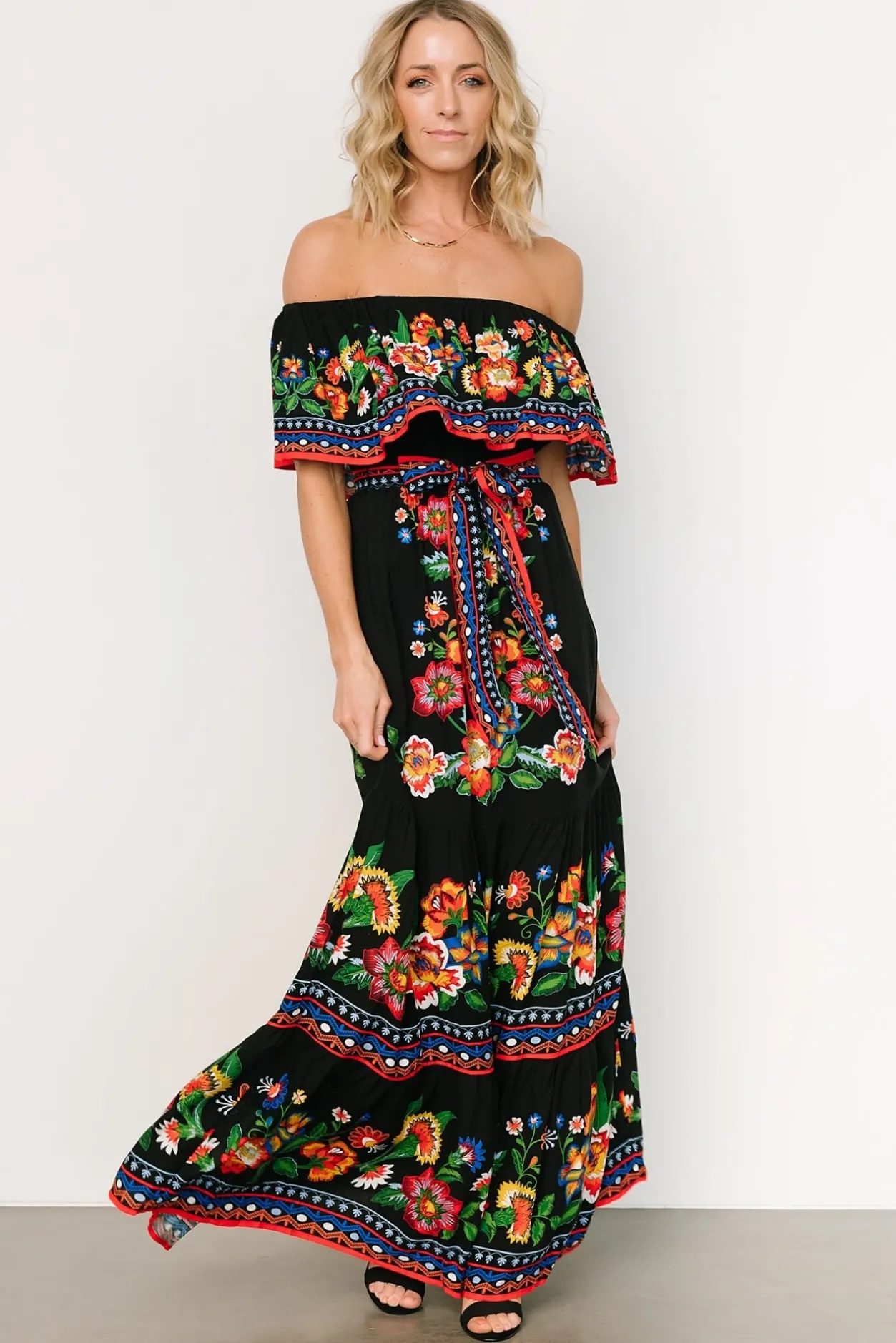 Discount Baltic Born Alejandra Maxi Dress | Black Multi Floral BlackMultiFloral