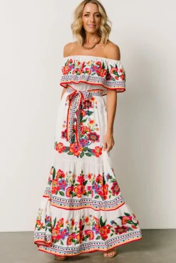 Sale Baltic Born Alejandra Maxi Dress | Ivory Multi Floral IvoryMultiFloral