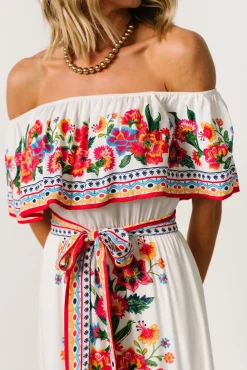 Sale Baltic Born Alejandra Maxi Dress | Ivory Multi Floral IvoryMultiFloral