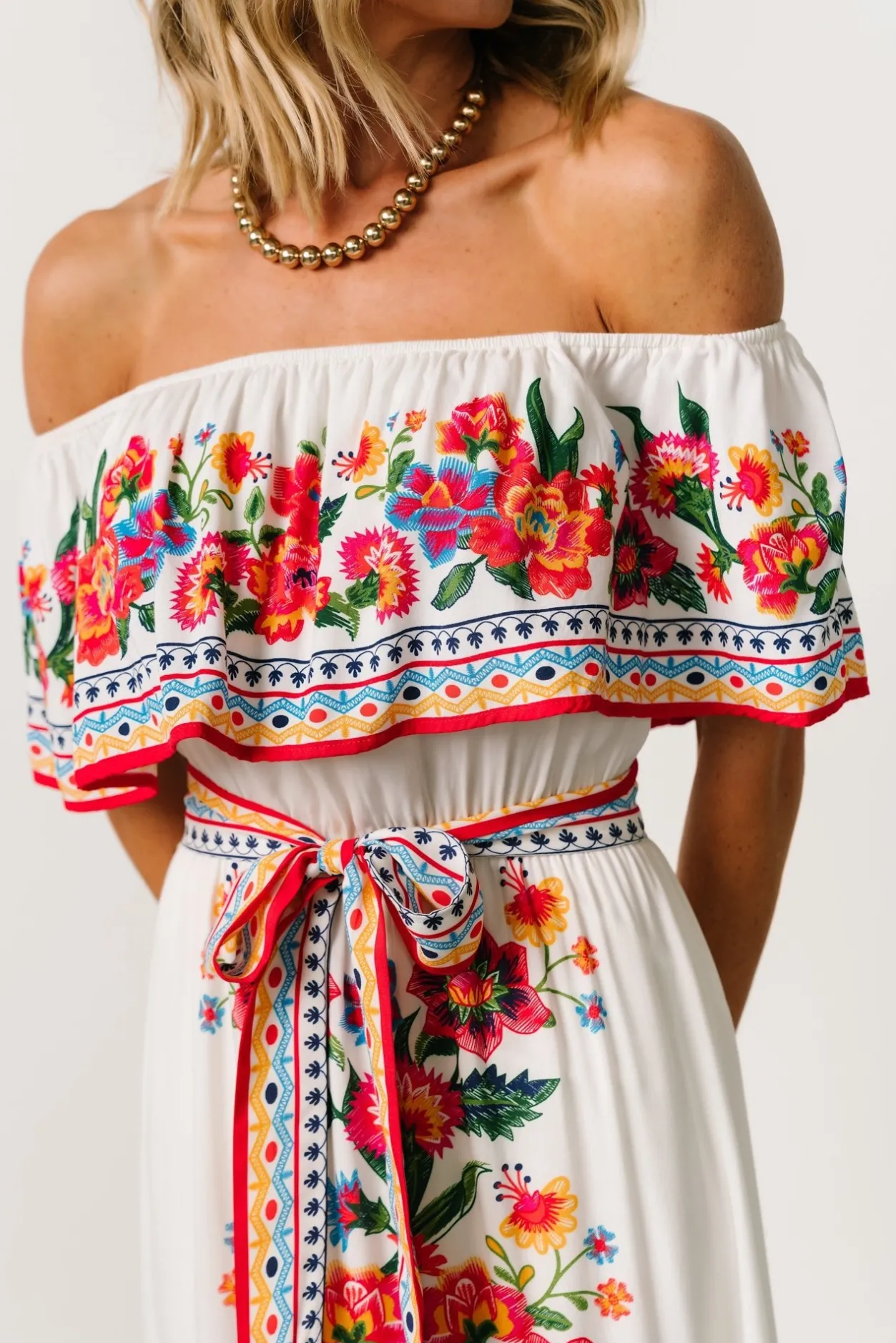 Sale Baltic Born Alejandra Maxi Dress | Ivory Multi Floral IvoryMultiFloral