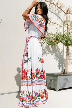 Sale Baltic Born Alejandra Maxi Dress | Ivory Multi Floral IvoryMultiFloral