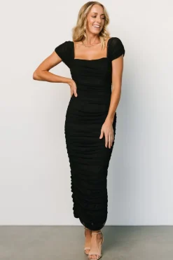Sale Baltic Born Alessandra Mesh Midi Dress | Black
