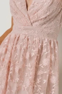 Outlet Baltic Born Alexa Embroidered Sequin Maxi Dress | Blush Rose BlushRose
