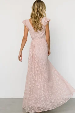 Outlet Baltic Born Alexa Embroidered Sequin Maxi Dress | Blush Rose BlushRose