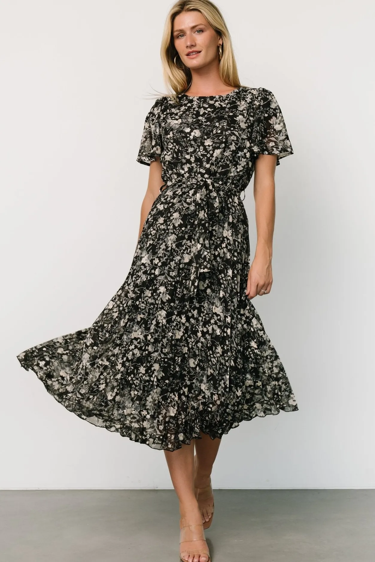 Fashion Baltic Born Alexandra Pleated Dress | Black + Slate Black+Slate