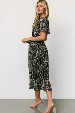 Fashion Baltic Born Alexandra Pleated Dress | Black + Slate Black+Slate
