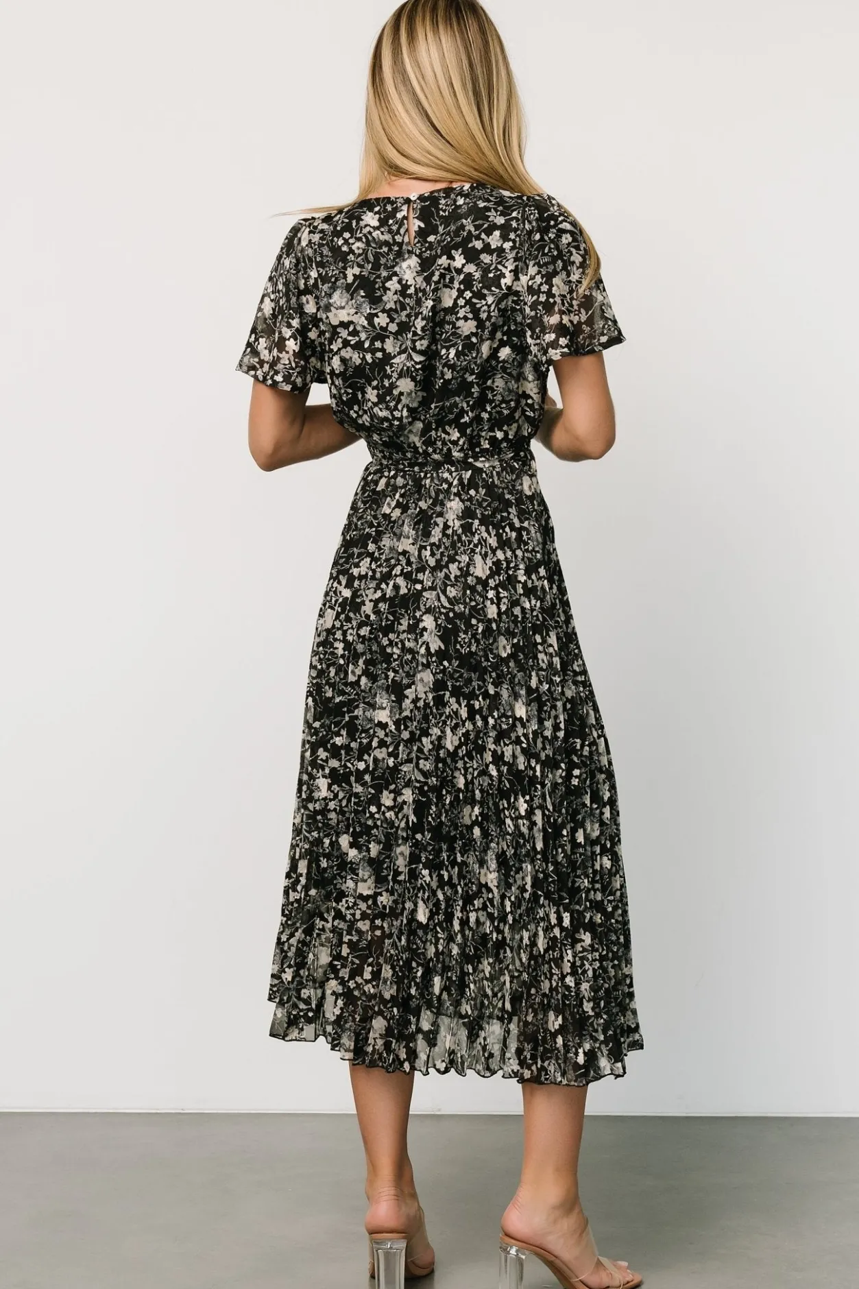Fashion Baltic Born Alexandra Pleated Dress | Black + Slate Black+Slate