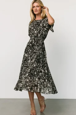 Fashion Baltic Born Alexandra Pleated Dress | Black + Slate Black+Slate