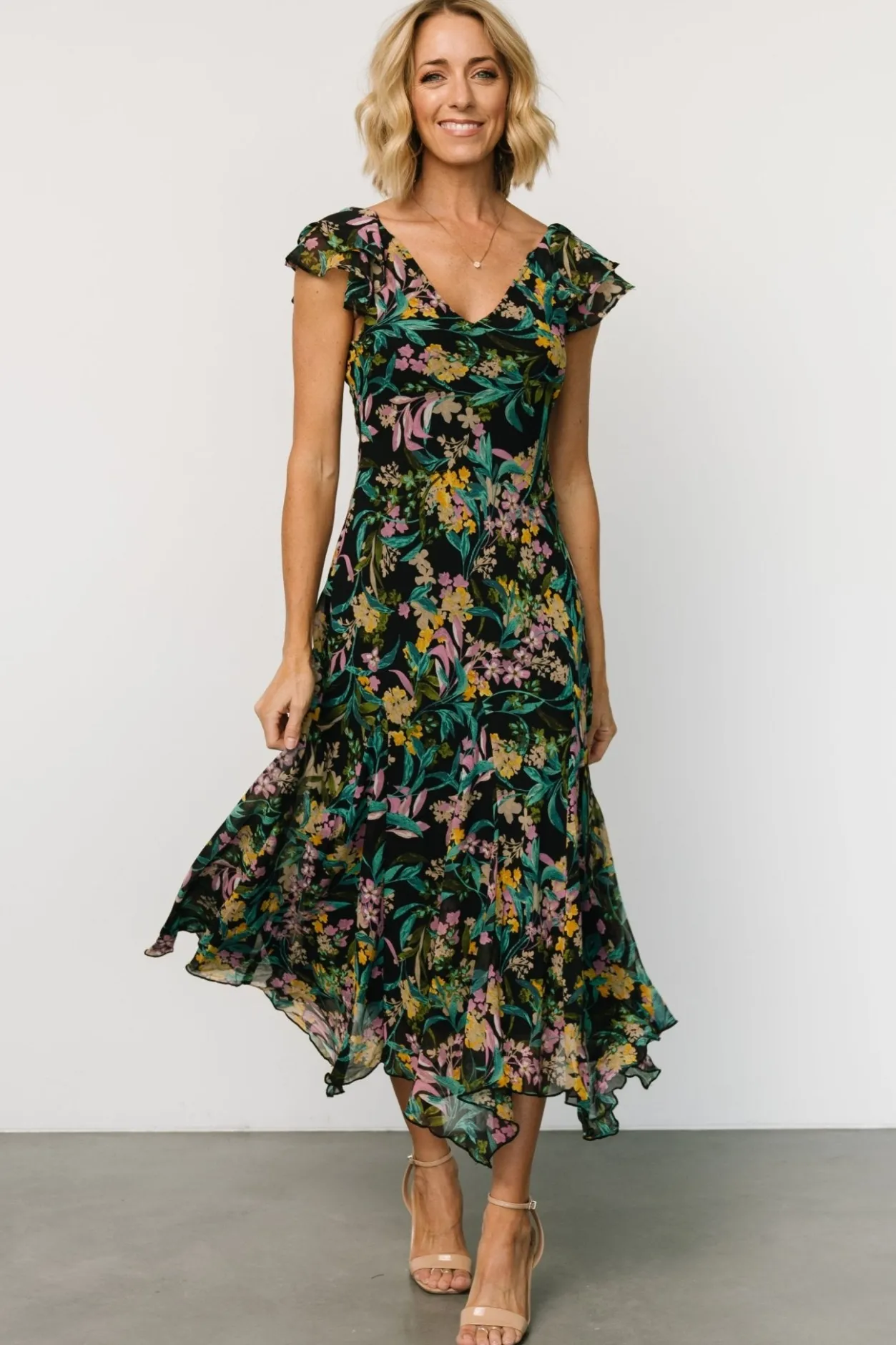 Fashion Baltic Born Alisa Maxi Dress | Black Floral BlackFloral