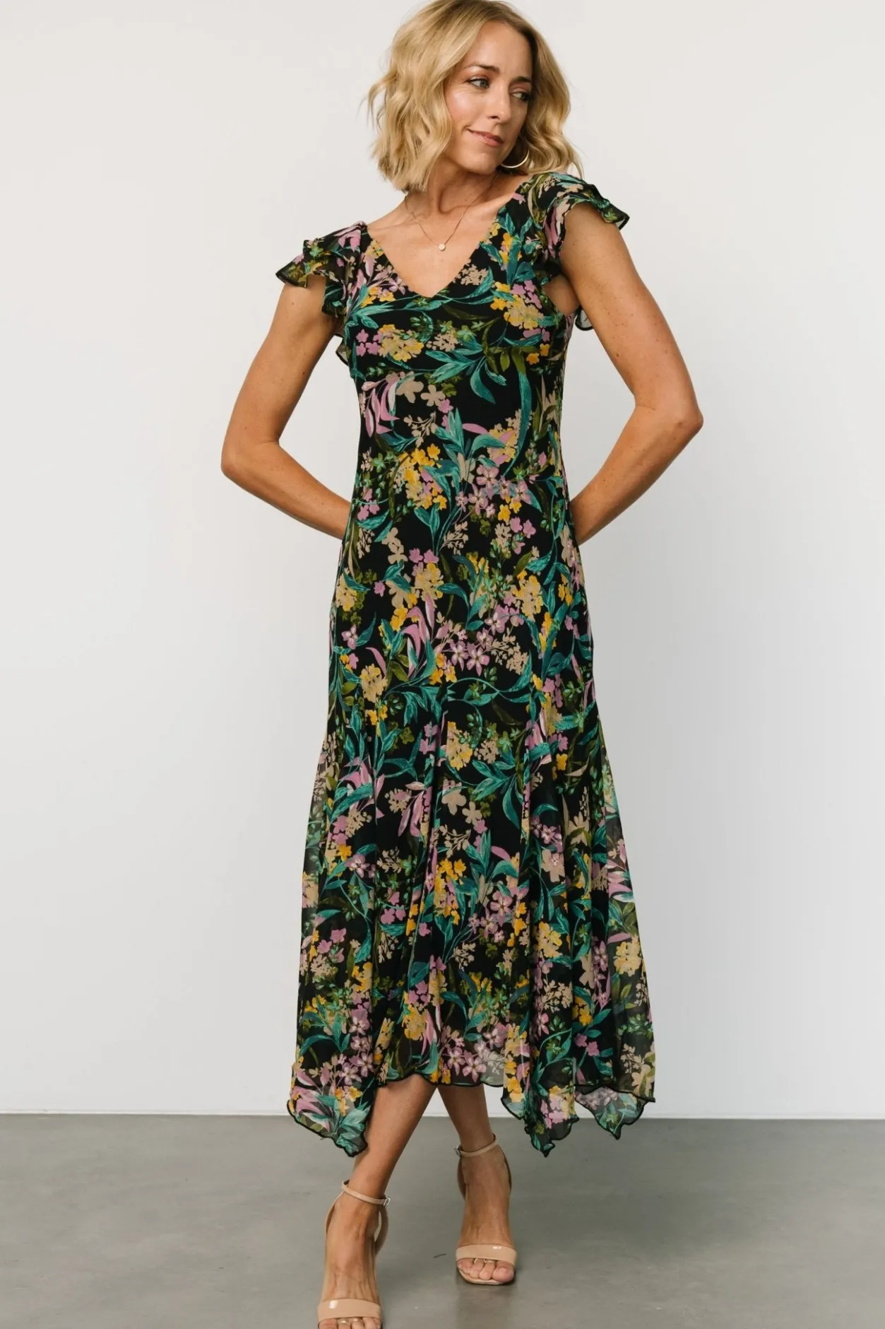 Fashion Baltic Born Alisa Maxi Dress | Black Floral BlackFloral