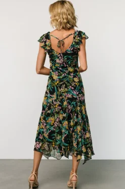Fashion Baltic Born Alisa Maxi Dress | Black Floral BlackFloral
