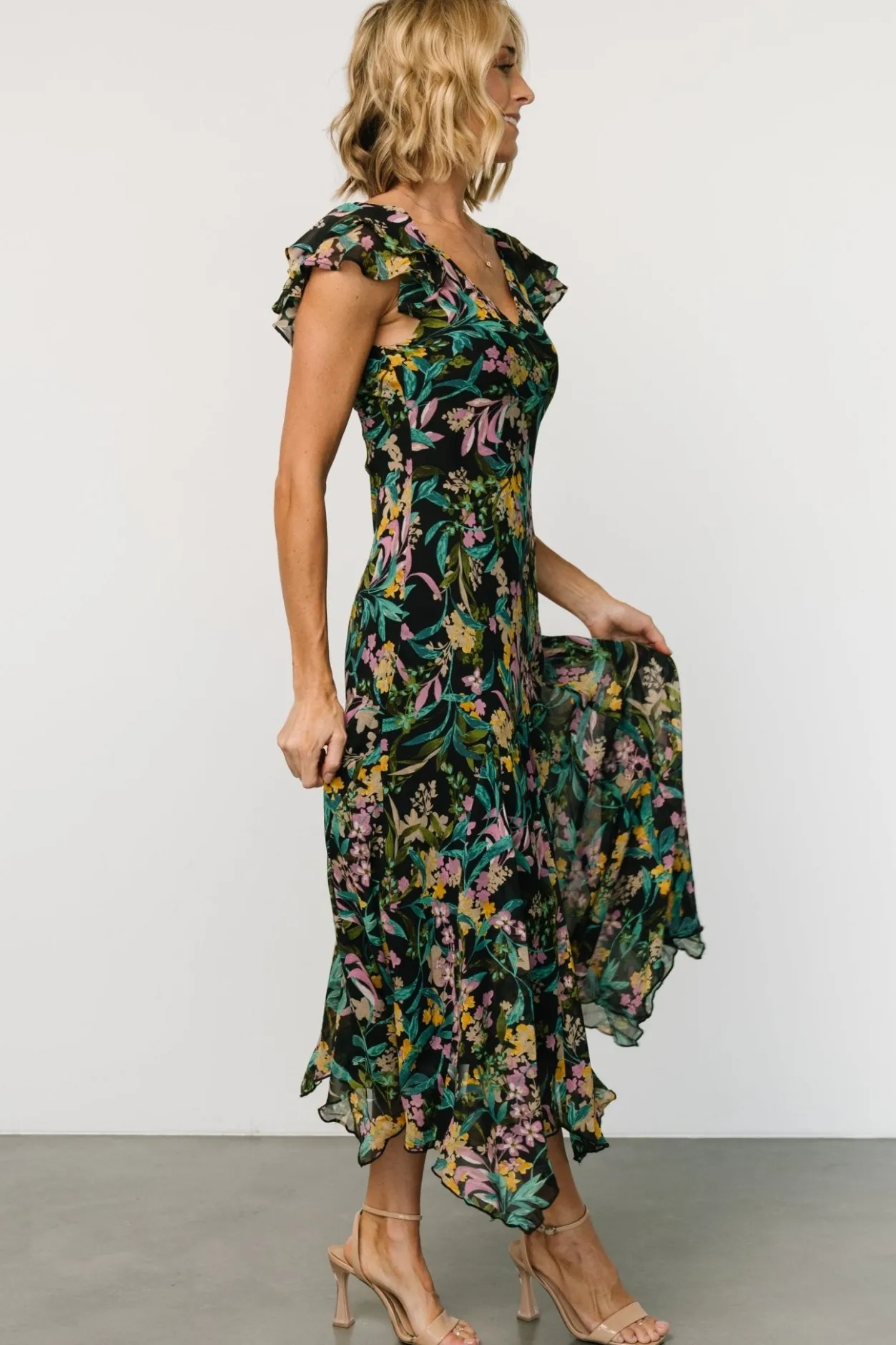 Fashion Baltic Born Alisa Maxi Dress | Black Floral BlackFloral