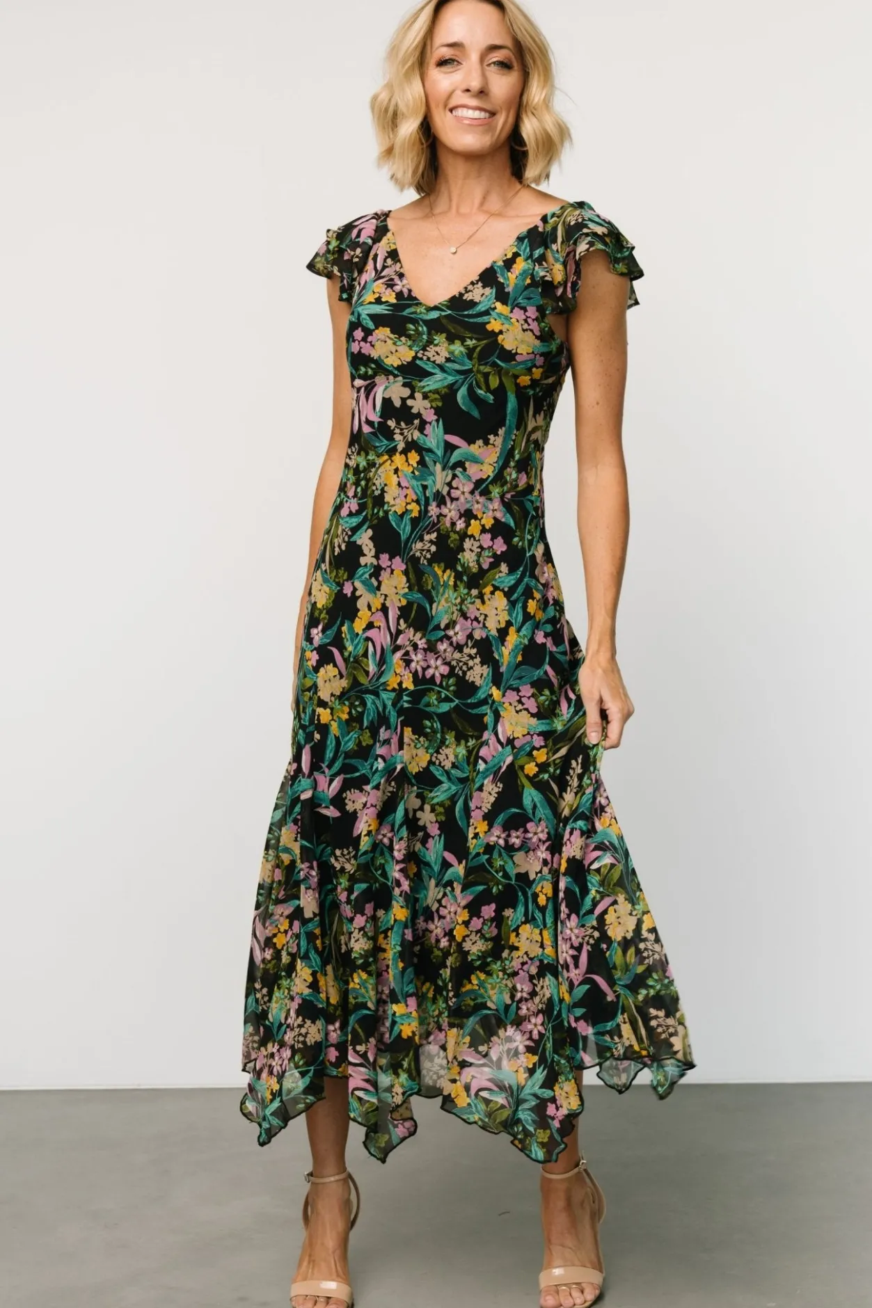 Fashion Baltic Born Alisa Maxi Dress | Black Floral BlackFloral