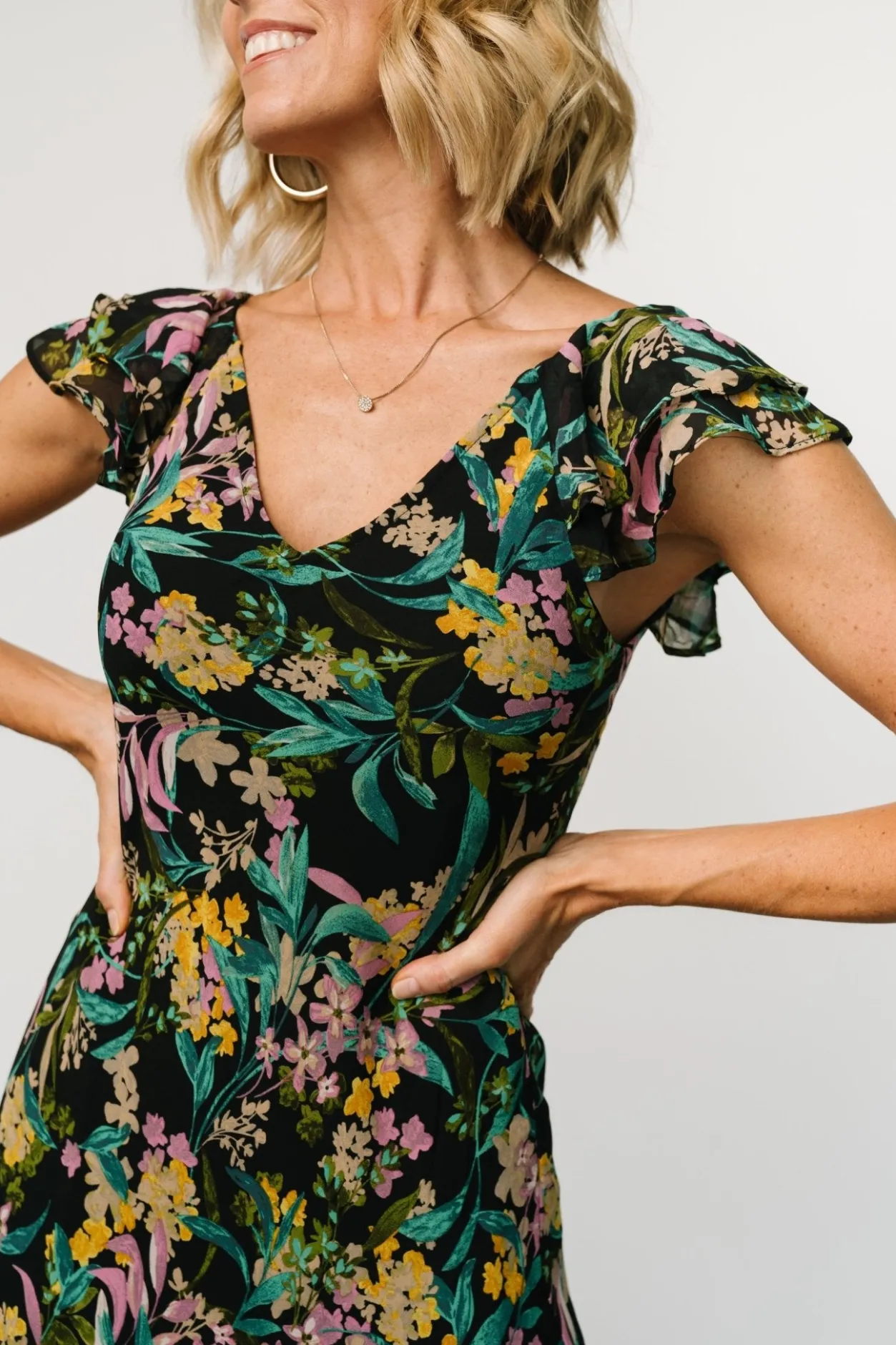 Fashion Baltic Born Alisa Maxi Dress | Black Floral BlackFloral