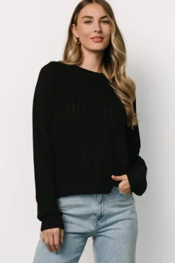 Clearance Baltic Born Alix Knit Sweater Top | Black