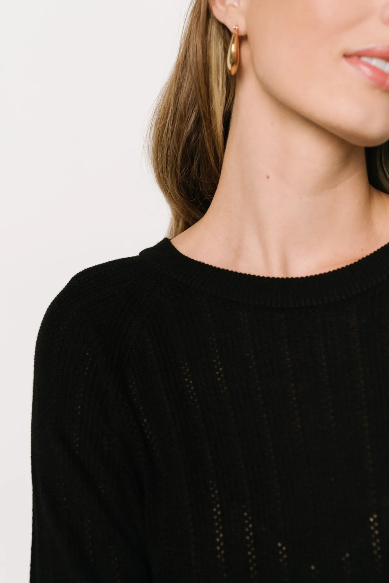 Clearance Baltic Born Alix Knit Sweater Top | Black