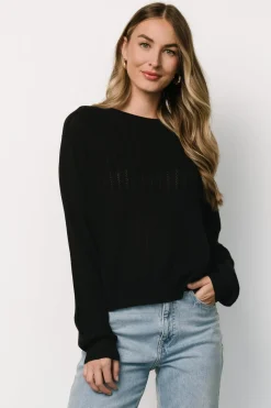Clearance Baltic Born Alix Knit Sweater Top | Black