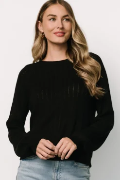 Clearance Baltic Born Alix Knit Sweater Top | Black