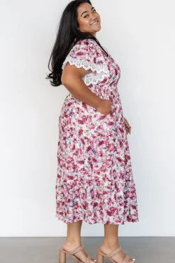 Outlet Baltic Born Aliyah Midi Dress | Berry Floral BerryFloral